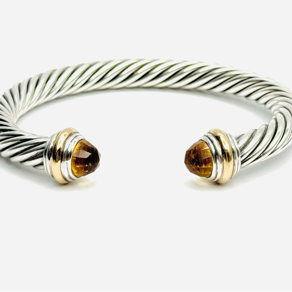 David Yurman Classic Cable Citrine Bracelet With Gold - Picture 4 of 6